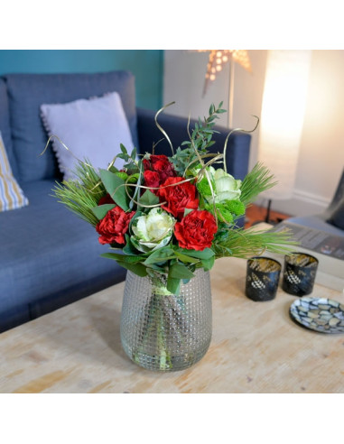 un bouquet rouge et or