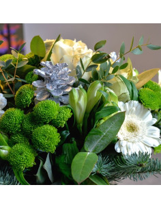 Un bouquet blanc et argent 2
