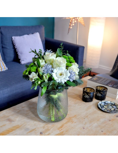 Un bouquet blanc et argent