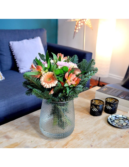 Un bouquet rose et cuivre