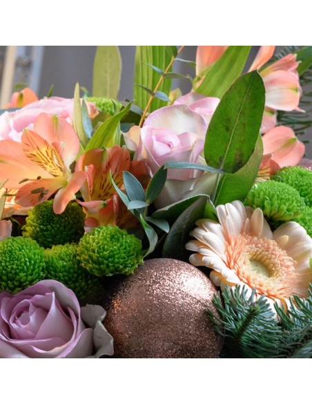 Un bouquet rose et cuivre