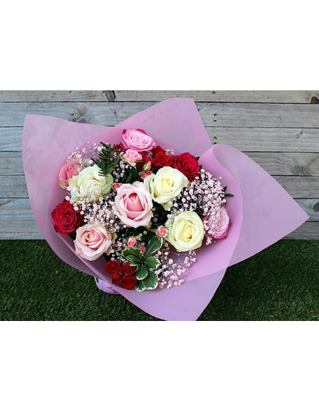 Un bouquet de roses premium