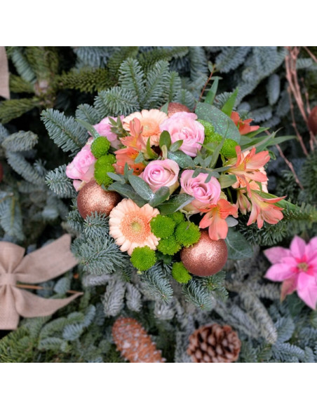 Un bouquet rose et cuivre