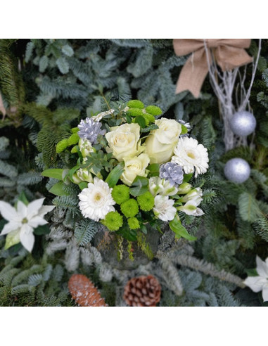 Un bouquet blanc et argent