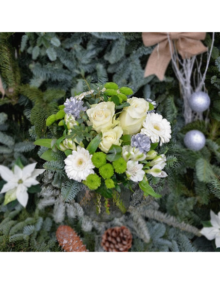 Un bouquet blanc et argent