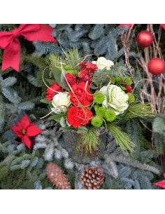 un bouquet rouge et or