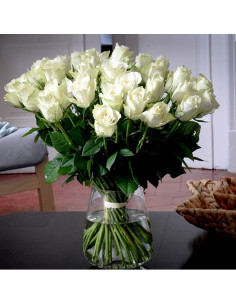 Bouquet de roses blanches