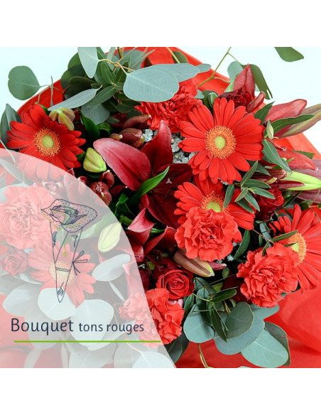 Bouquet Surprise - Tons rouge